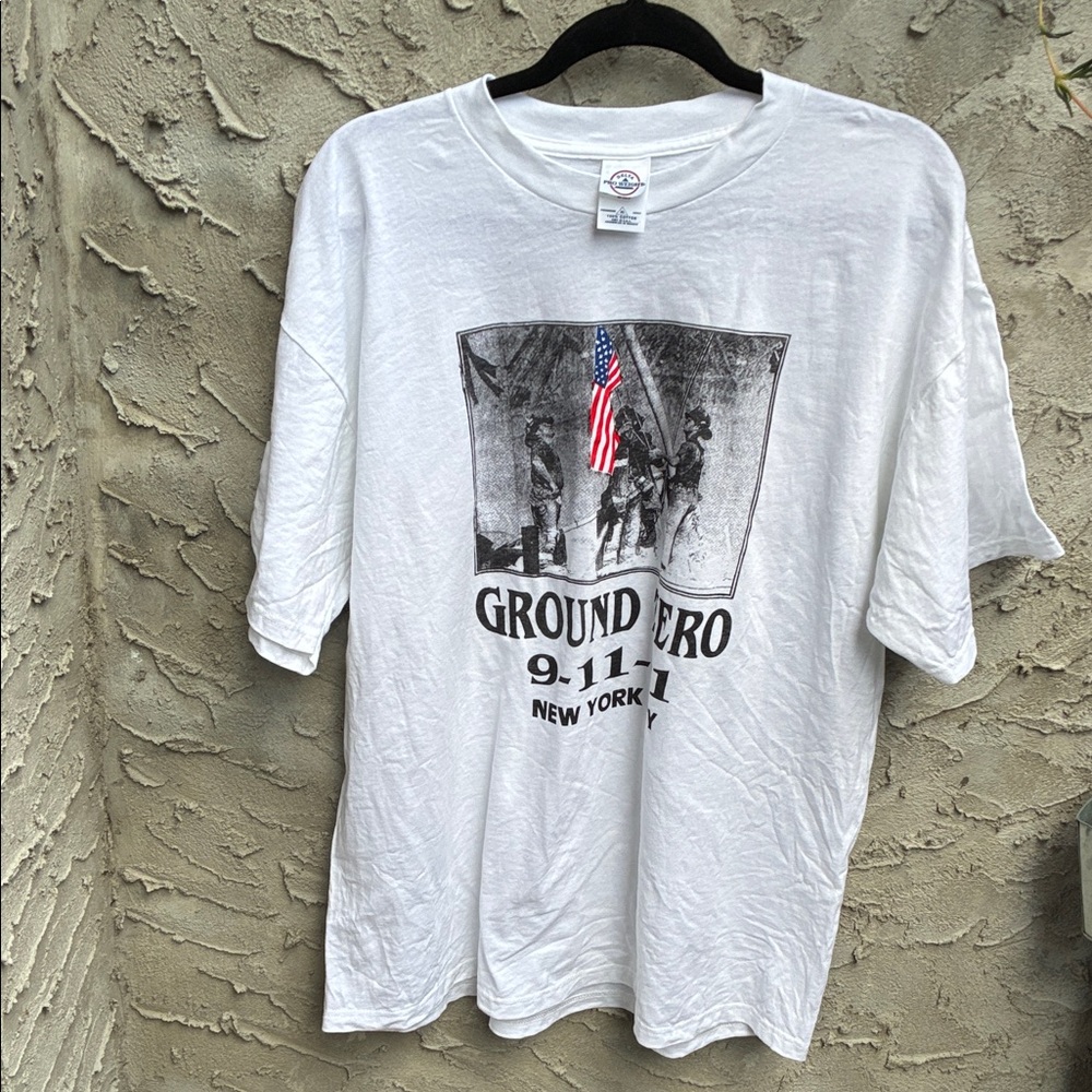 Vintage 9/11 Graphic Ground Zero Tee Retro Sz XL
